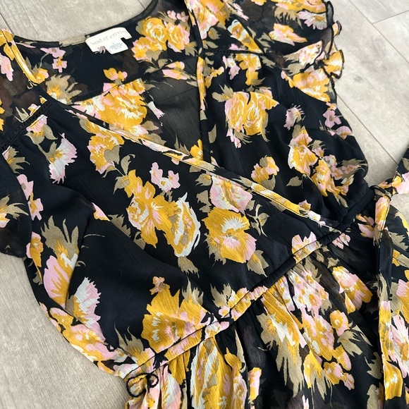 Anthropologie Band of Gypsies Maxi Dress Size Small Floral - Picture 2 of 9